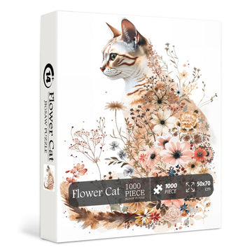 Flower Cat Jigsaw Puzzle 1000 pezzi